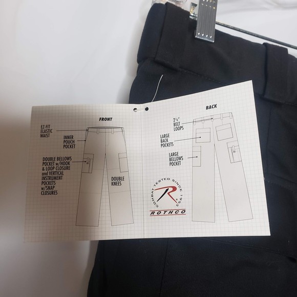 ROTHCO EMT PANTS BLACK SIZE 8 NEW WITH TAGS - Picture 7 of 10